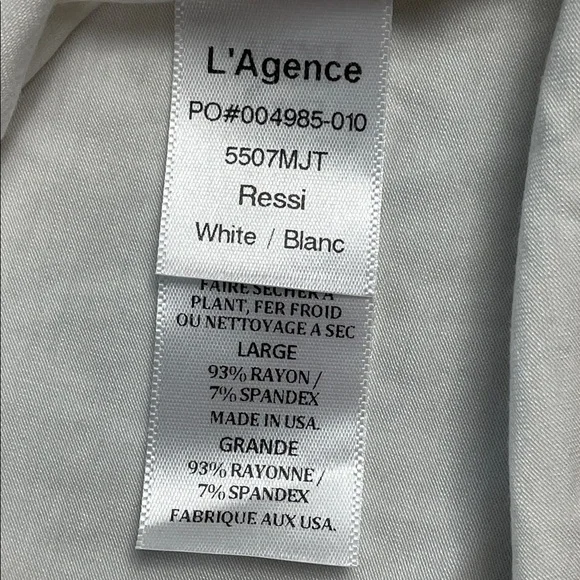 NWT L’Agence Ressi Crewneck T Shirt Tee Blanc White
Sz L - Picture 8 of 10